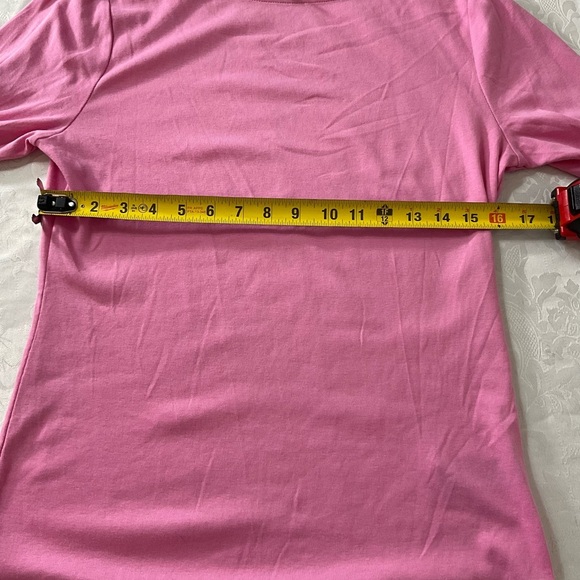 Lauren Ralph Lauren Top Womens Size Large Pink Bell Sleeve Preppy Designer Top - Picture 5 of 9